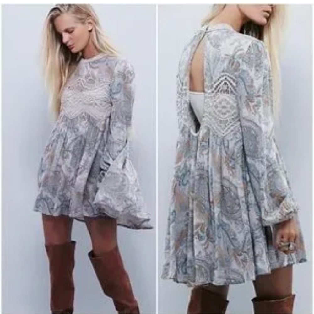 Free People size XS NWOT Sweet‎ thing tunic mini dress